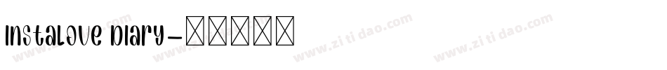 Instalove Diary字体转换